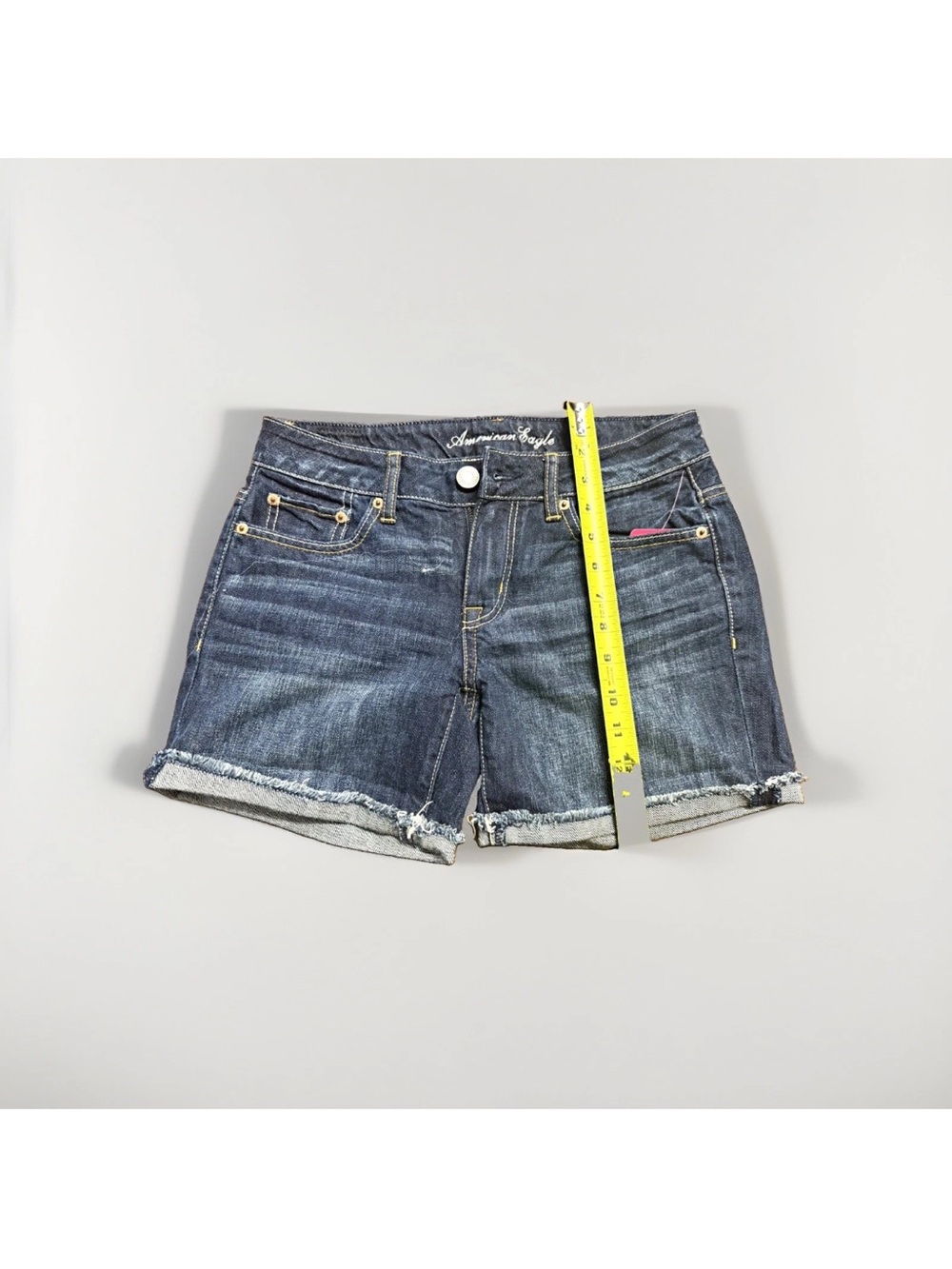 American Eagle Outfitters Dark Blue Denim Cutoff Shorts